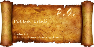 Pottok Orbán névjegykártya